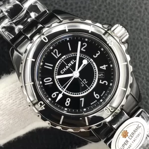 Replica Womens Watches Chanel VIP J12 Black Dial Ladies Watch 33MM A184PP2180 AA184179