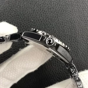 Replica Womens Watches Chanel VIP J12 Black Dial Ladies Watch 33MM A184PP2180 AA184179