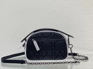 Dior Vibe Messenger Bag Black Leather