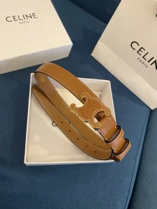 Celine Cuir Triomphe Brown Leather Belt 