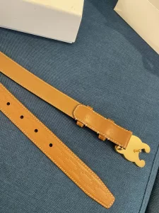 Replica Womens Belts Celine Cuir Triomphe Brown Leather Belt A175PP240 AA186396