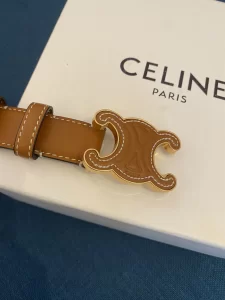 Replica Womens Belts Celine Cuir Triomphe Brown Leather Belt A175PP240 AA186398
