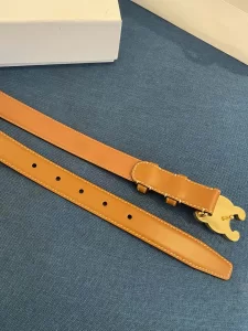 Replica Womens Belts Celine Cuir Triomphe Brown Leather Belt A175PP240 AA186398