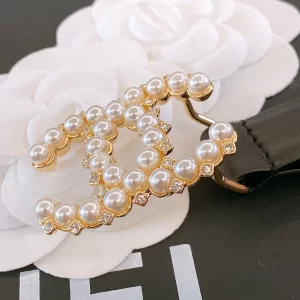 Replica Womens Belts Chanel Pearls CC Logo Black Leather Belt 20MM A175PP240 AA187089