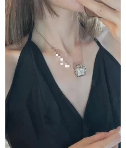 Replica Womens Jewelry Chanel Dice Pendant Necklace in White A39PP180 AA187118