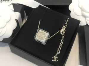 Replica Womens Jewelry Chanel Dice Pendant Necklace in White A39PP180 AA187118