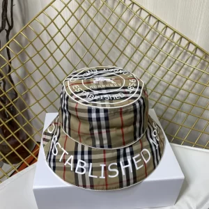 Replica Womens Hats Burberry Vintage Check Bucket Hat A190PP180 AA188023