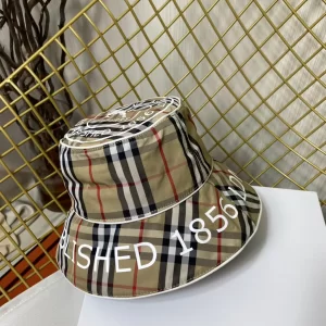 Replica Womens Hats Burberry Vintage Check Bucket Hat A190PP180 AA188023