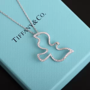 Tiffany Diamonds Bird Pendant Necklace 