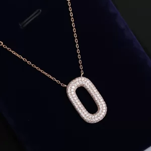 Replica Womens Jewelry Tiffany Diamonds Round Pendant Necklace A205PP280 AA188569