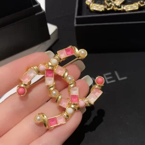 Replica Womens Jewelry Chanel Crystal CC Logo Brooch A152PP180 AA189118