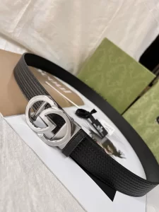 Gucci Black Leather Belt 35MM 