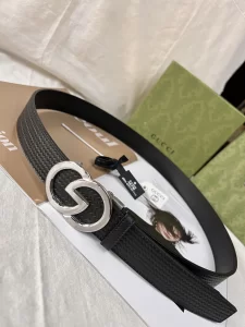 Replica Mens Belts Gucci Black Leather Belt 35MM A175PP240 AA190585