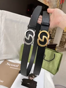 Replica Mens Belts Gucci Black Leather Belt 35MM A175PP240 AA190585