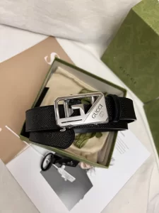 Replica Mens Belts Gucci Black Leather Belt 35MM A175PP240 AA190587