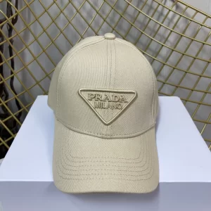 Prada Beige Cotton Baseball Cap Hat 