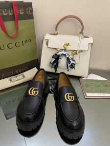 Essenceofluxury Womens Shoes Chanel Double G Black Leather Loafers 35 To 41 A151PP480 AA191233