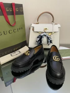 Essenceofluxury Womens Shoes Chanel Double G Black Leather Loafers 35 To 41 A151PP480 AA191233