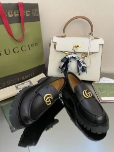 Essenceofluxury Womens Shoes Chanel Double G Black Leather Loafers 35 To 41 A151PP480 AA191233