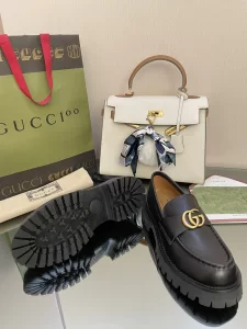 Essenceofluxury Womens Shoes Chanel Double G Black Leather Loafers 35 To 41 A151PP480 AA191233