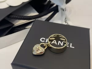 Chanel Gold Heart Lock Rings 