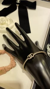 Essenceofluxury Womens Jewelry Chanel Crystals CC Open Cut Cuff Bracelet A152PP180 AA192748