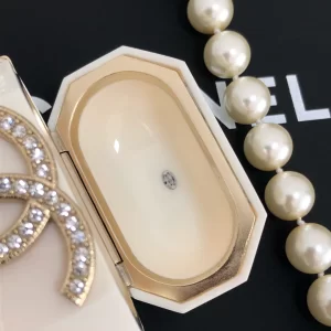 Essenceofluxury Womens Jewelry Chanel Airpods Case Necklace White A39PP380 AA193217