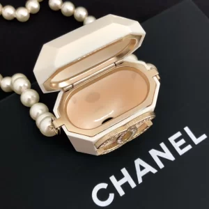 Essenceofluxury Womens Jewelry Chanel Airpods Case Necklace White A39PP380 AA193217
