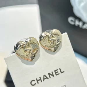 Replica Womens Jewelry Chanel Gold Heart Earrings A62PP180 AA193366