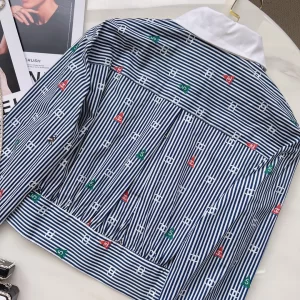 Essenceofluxury Womens Clothing Chanel Allover CC Log Shirt in Blue SML A198PP580 AA194512