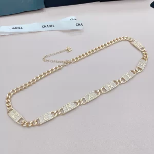 Essenceofluxury Womens Belts Chanel Gold Monogram Chain Belt A175PP240 AA196067