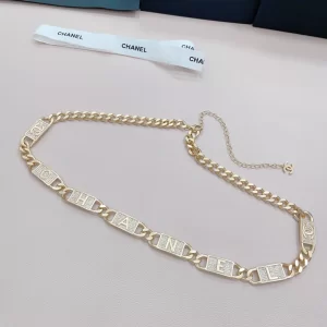 Essenceofluxury Womens Belts Chanel Gold Monogram Chain Belt A175PP240 AA196067