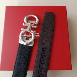 Essenceofluxury Womens Belts Ferragamo Leather Belt in Black 34MM A175PP240 AA196078