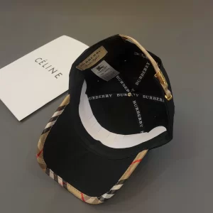 Essenceofluxury Womens Hats Burberry Black Cotton Baseball Cap Hat in Black A190PP180 AA197073