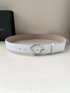 Versace Palazzo Medusa Leather Belt White 40MM 