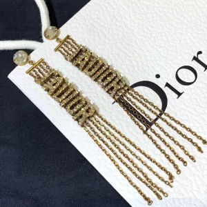 Dior Jadior Crystals Tassel Earrings 