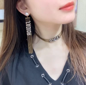 Essenceofluxury Womens Jewelry Dior Jadior Crystals Tassel Earrings A205PP380 AA198915