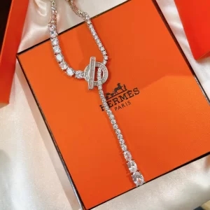 Essenceofluxury Womens Jewelry Hermes Finesse Diamonds Necklaces A152PP380 AA199439