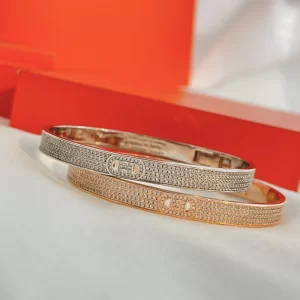Essenceofluxury Womens Jewelry Hermes H Dancre Diamonds Bangle Bracelets A152PP280 AA199437