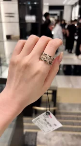 Essenceofluxury Womens Jewelry Chanel Crystals CC Logo Star Rings A152PP180 AA200459