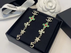 Essenceofluxury Womens Jewelry Chanel Crystals CC Multi Charms Earrings A39PP180 AA201690