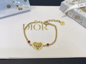 Essenceofluxury Womens Jewelry Dior Heart Pendant Bracelet A39PP180 AA203895