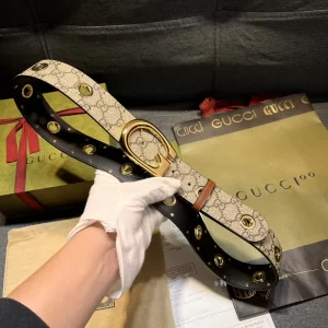 Gucci G Buckle Canvas Belt 40MM