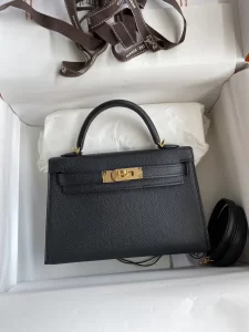 Hermes Kelly Mini Bag Black Epsom