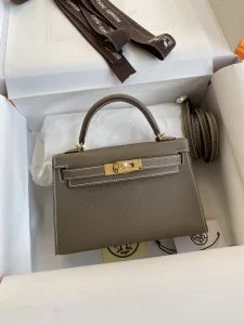 Hermes Kelly Mini Bag Gray Epsom