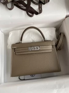 Hermes Kelly Mini Bag Gray Epsom