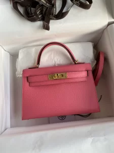 Hermes Kelly Mini Bag Pink Epsom