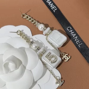 Chanel Crystal CC Bottle Earrings