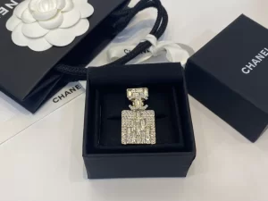 Chanel Crystal CC Bottle Brooch