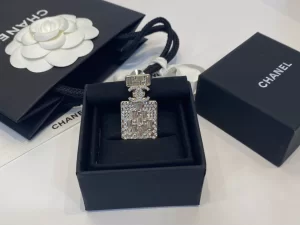 Chanel Crystal CC Bottle Brooch